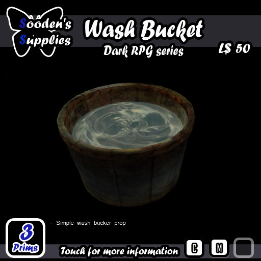 Second Life Marketplace Wash Bucket (Box)